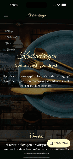 Demo hemsida för krog